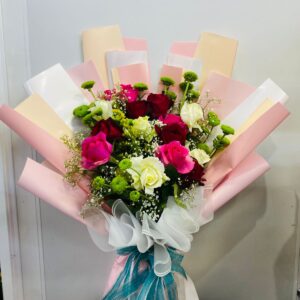 Pink Roses Bunch
